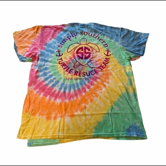 Simply Southern Tie Dye Turtle Rescue Team Tee - Picture 2 of 2